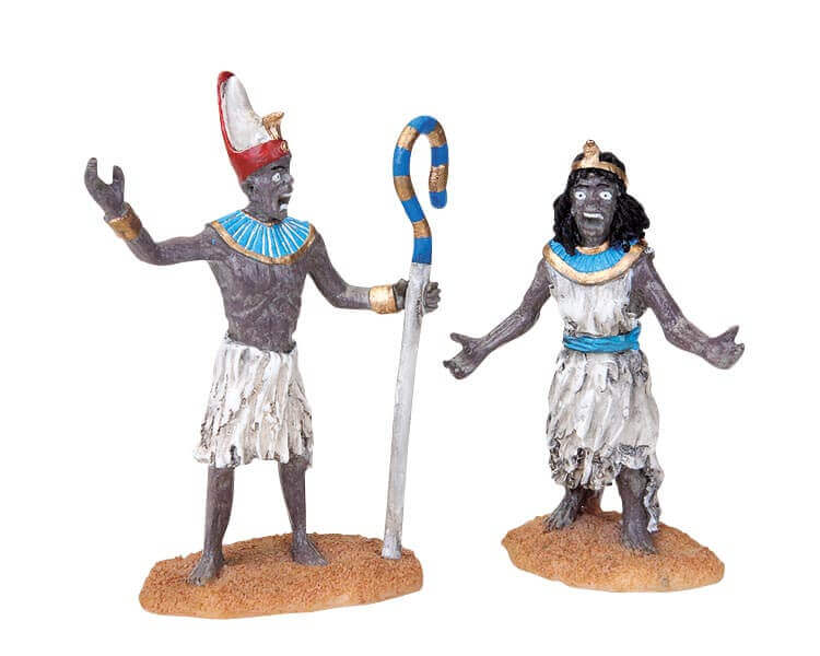 lemax-pharaoh-and-queen-figurines-spooky-town image 1