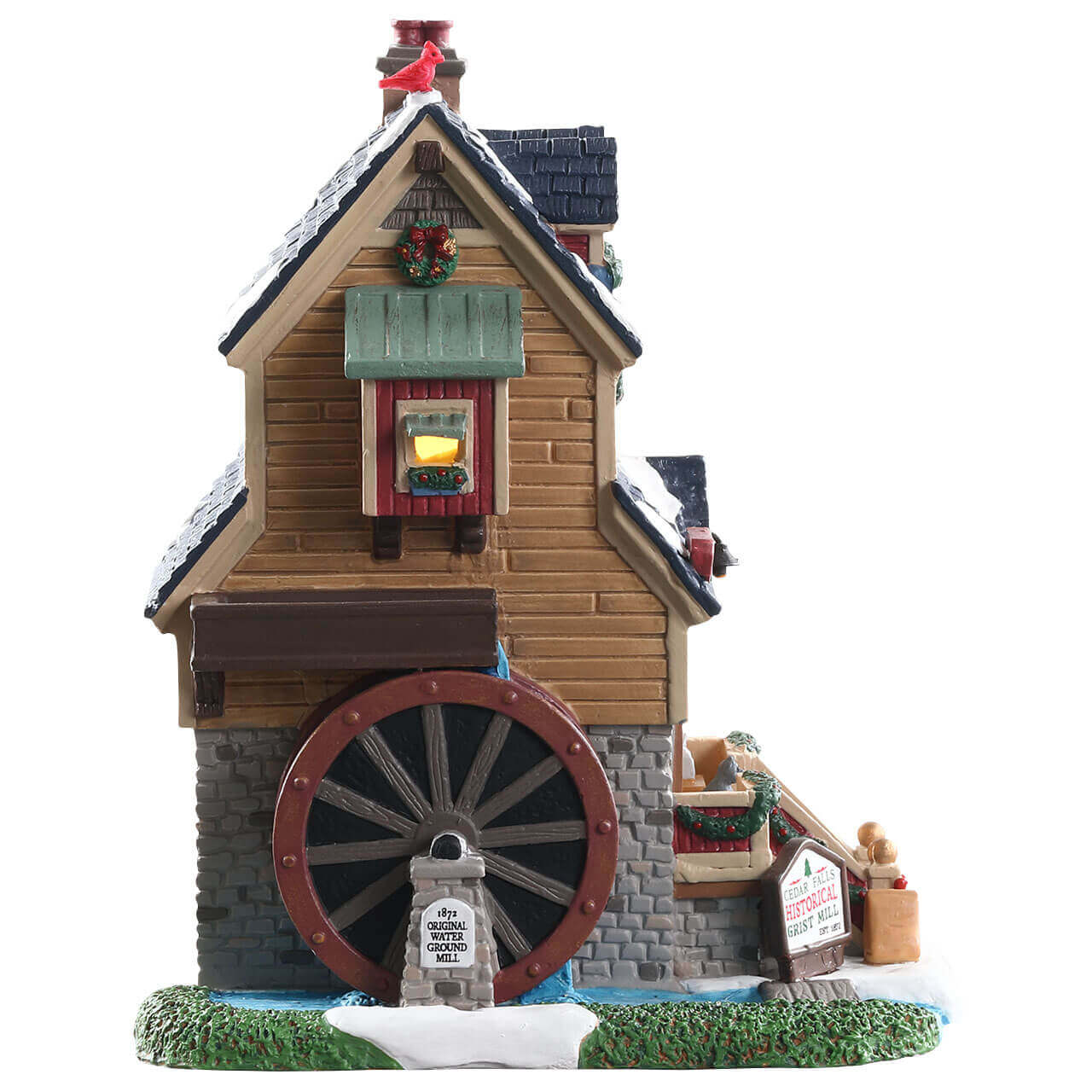 lemax-cedar-falls-grist-mill-moulin-lumineux image 3