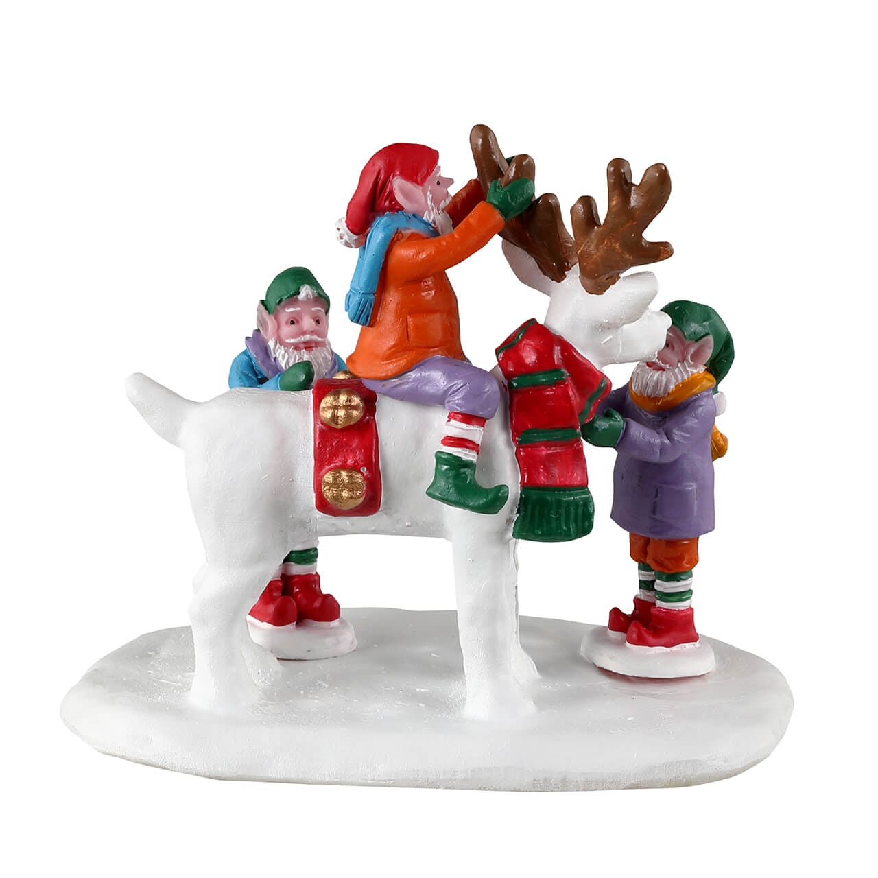 lemax-reindeer-snowman-figurine-elfes-et-bonhomme-de-neige-renne-santa-s-wonderl image 4
