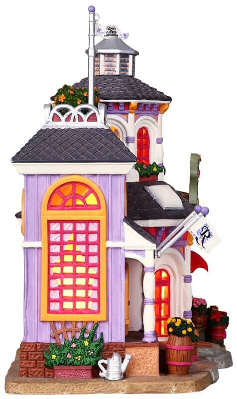 lemax-rose-s-flower-emporium-b-timent-lumineux-fleuriste-village-miniature image 3