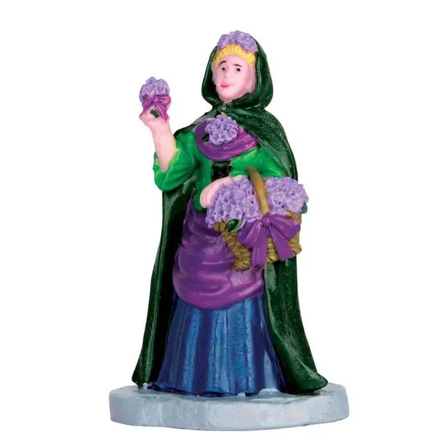 lemax-violet-vendor-figurine-marchande-caddington-village-de-no-l image 1