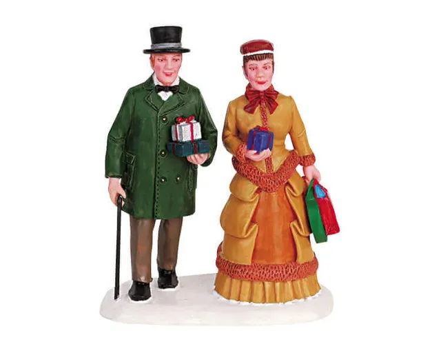 lemax-shoppers-figurines-passants-shopping-village-de-no-l image 1