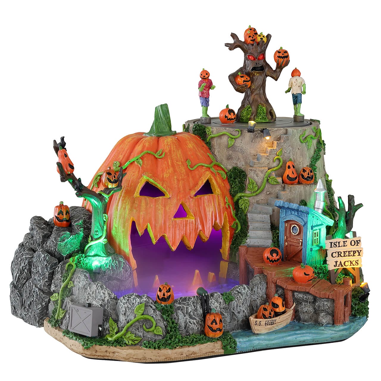 lemax-isle-of-creepy-jacks-le-spooky-town-citrouilles-anim-e image 1