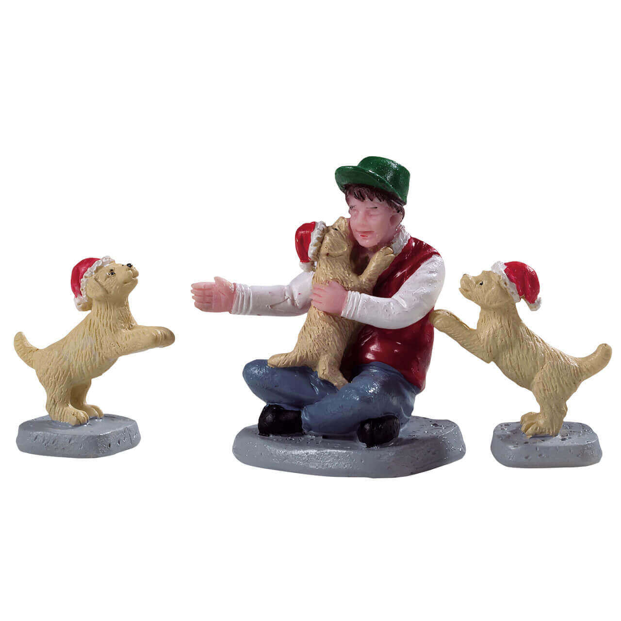 lemax-new-puppies-figurine-enfant-et-chiots-no-l image 1