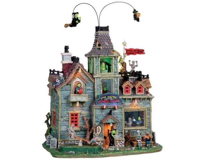 lemax-little-monsters-school-house-maison-hant-e-spooky-town image 1