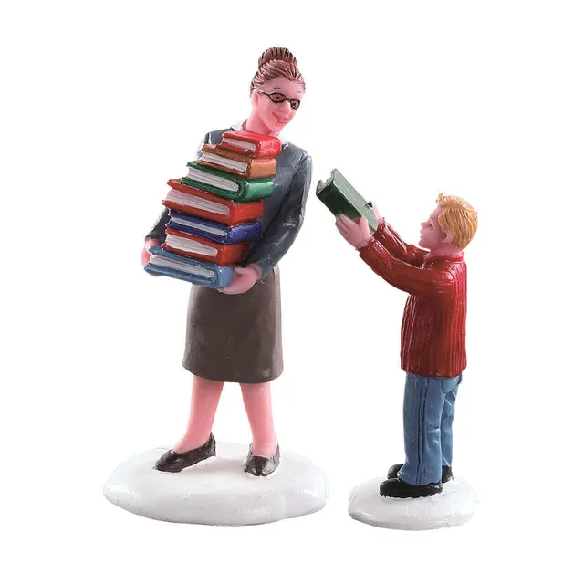 lemax-librarian-figurine-village-de-no-l-miniature image 1