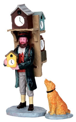 lemax-clock-seller-set-of-2-lot-de-2-figurines-marchand-d-horloges-village-de-no image 1