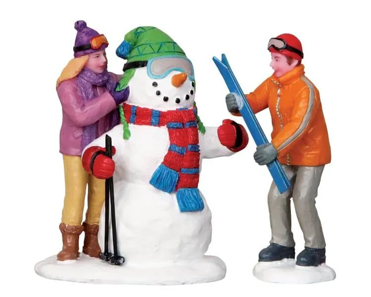 lemax-skier-snowman-figurine-bonhomme-de-neige-skieur image 1