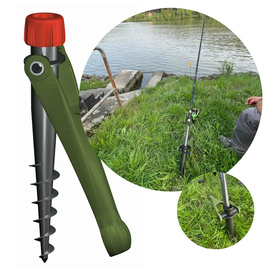 krinner-vario-drill-oliv-ancrage-de-sol-et-porte-parasol image 1