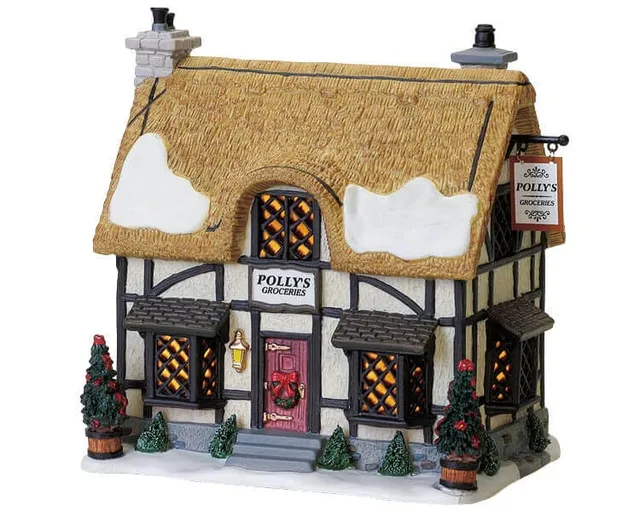 lemax-polly-s-grocery-shoppe-picerie-miniature-lumineuse-no-l image 1