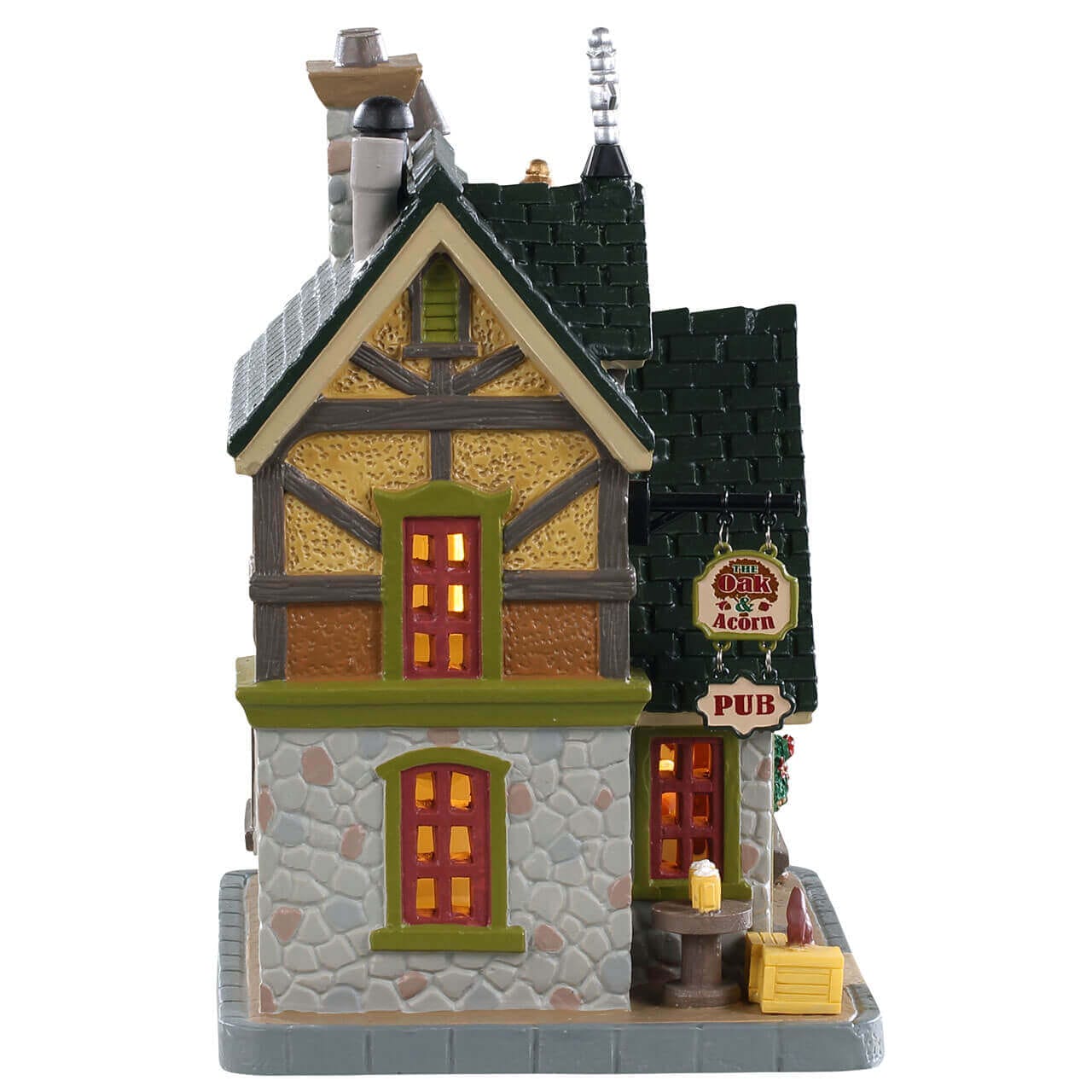 lemax-the-oak-and-acorn-pub-pub-anglais-miniature-lumineux image 3
