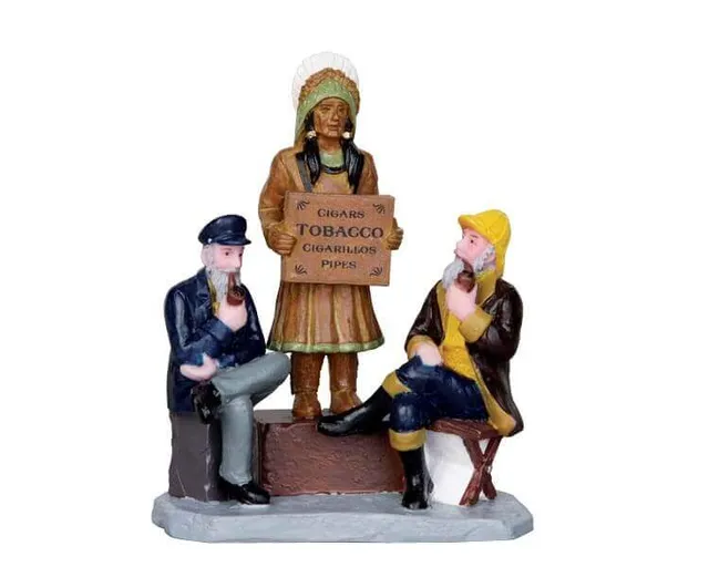 lemax-smoke-shop-old-timers-figurines-village-de-no-l image 1