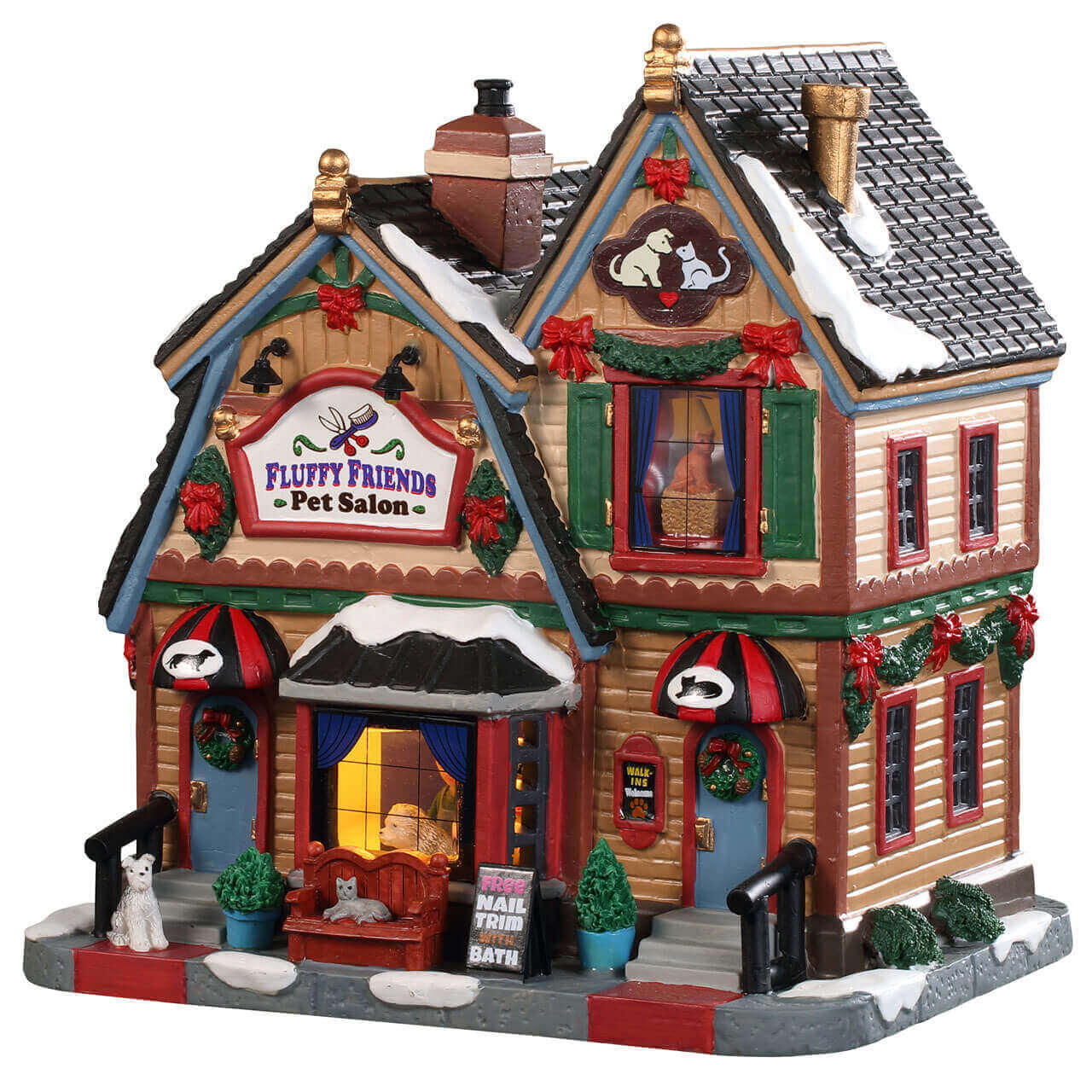 lemax-fluffy-friends-pet-salon-salon-de-toilettage-lumineux image 1