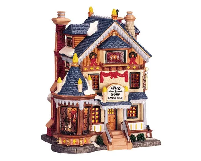 lemax-wick-sons-candle-shop-maison-lumineuse-village-de-no-l image 1