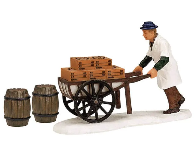 lemax-pushcart-chariot-accessoire-village-de-no-l-miniature image 1