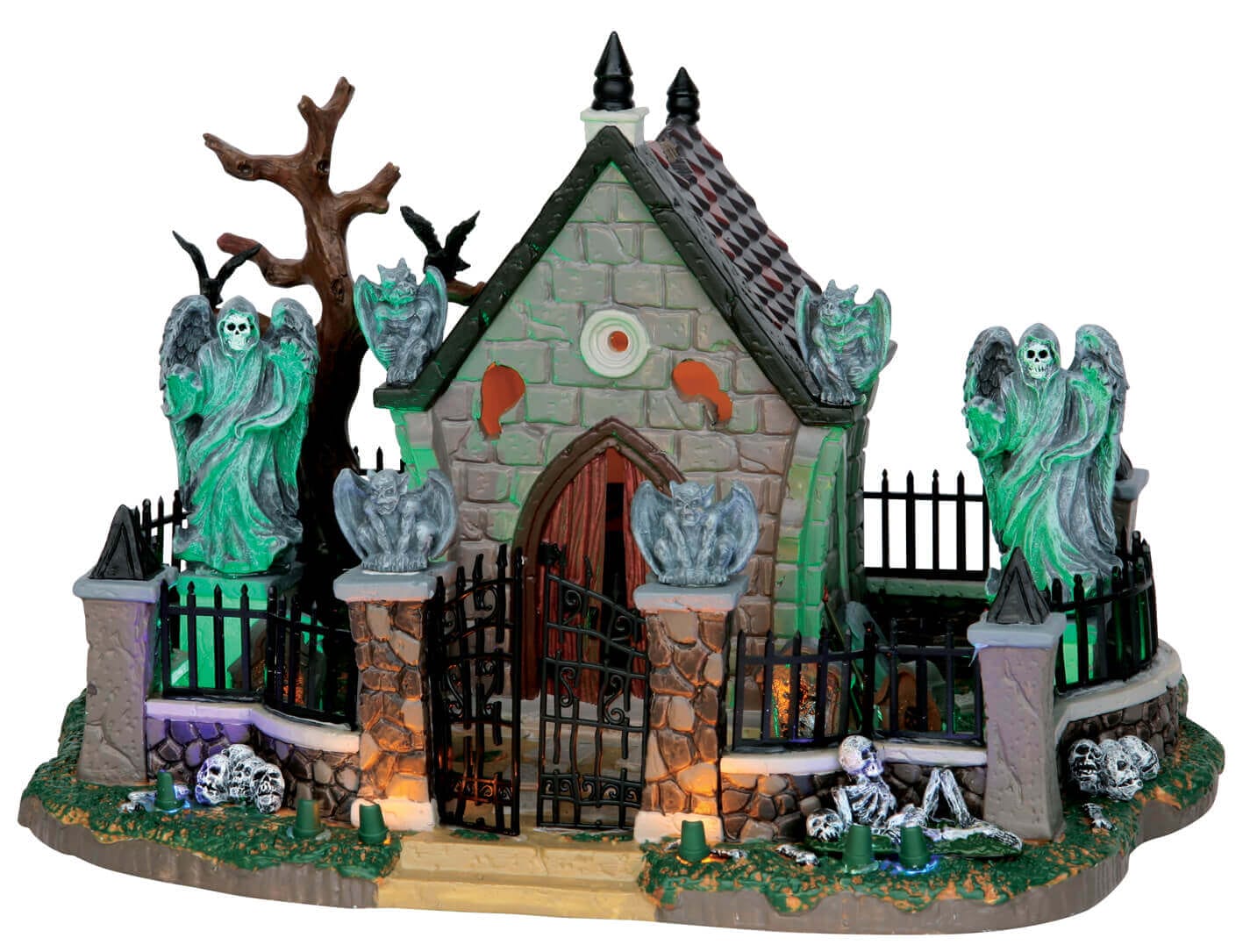 lemax-graveyard-scene-sc-ne-cimeti-re-lumineuse-avec-clairs image 1