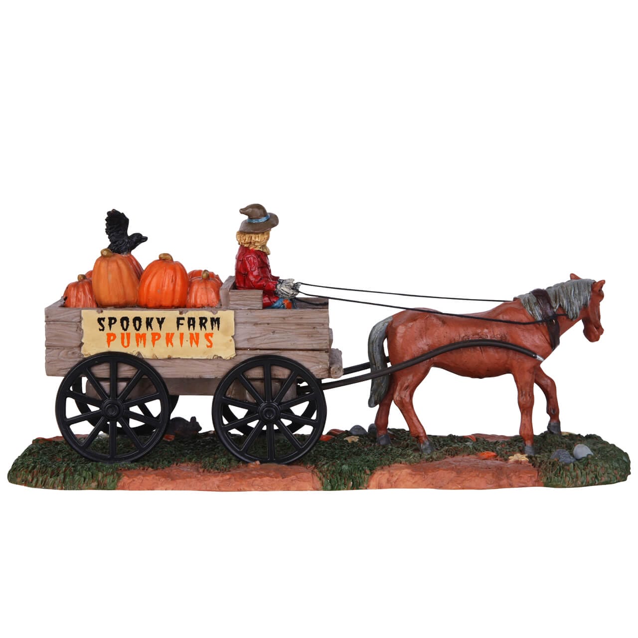 lemax-pumpkin-wagon-chariot-miniature-spooky-town-halloween image 3