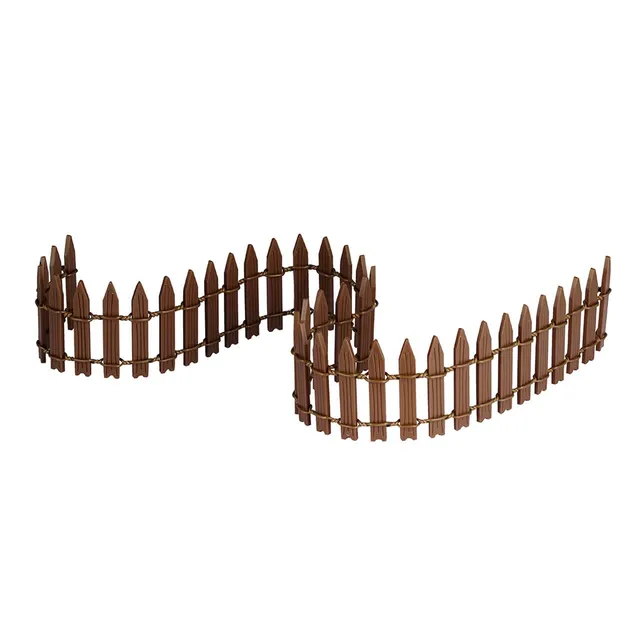 lemax-wired-wooden-fence-barri-re-en-bois-enneig-e-flexible-pour-village-miniatu image 1