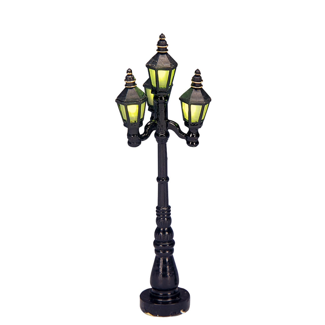 lemax-old-english-street-lamp-lampadaire-4-lanternes-lumineux image 1