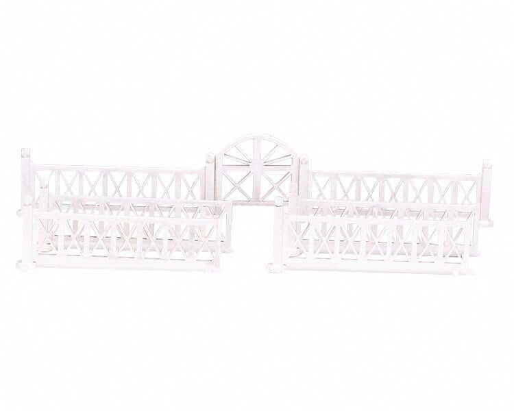 lemax-crossed-wooden-fence-gate-barri-re-miniature-village-de-no-l image 1