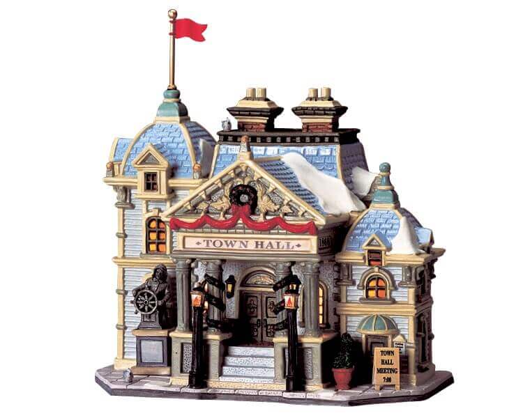 lemax-mariner-town-hall-mairie-lumineuse-village-miniature image 1