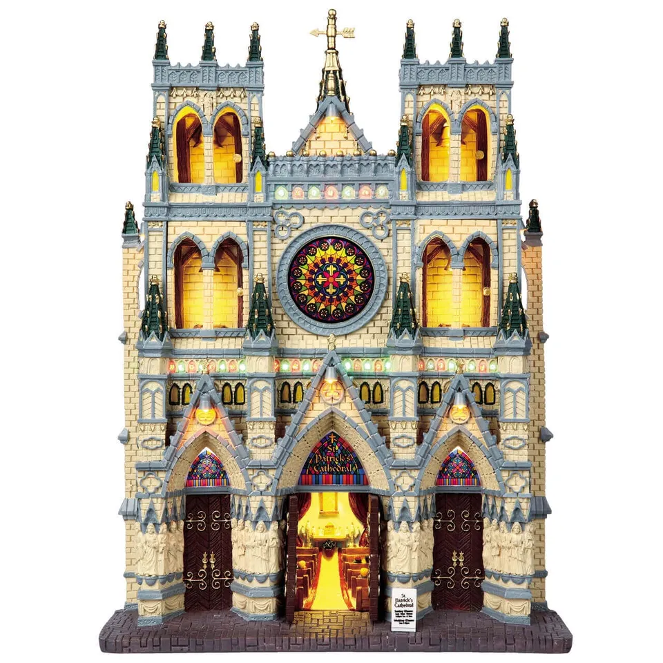 lemax-st-patrick-s-cathedral-fa-ade-lumineuse image 1