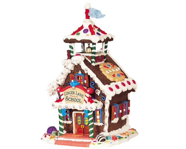 lemax-ginger-lane-school-maison-de-village-miniature-lumineuse-sugar-n-spice image 1