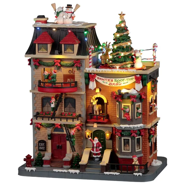 lemax-santa-s-rooftop-bash-b-timent-anim-santa-s-wonderland image 1