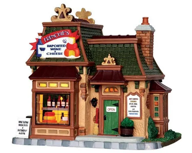 lemax-wine-cheese-shop-boutique-miniature-lumineuse-village-de-no-l image 1