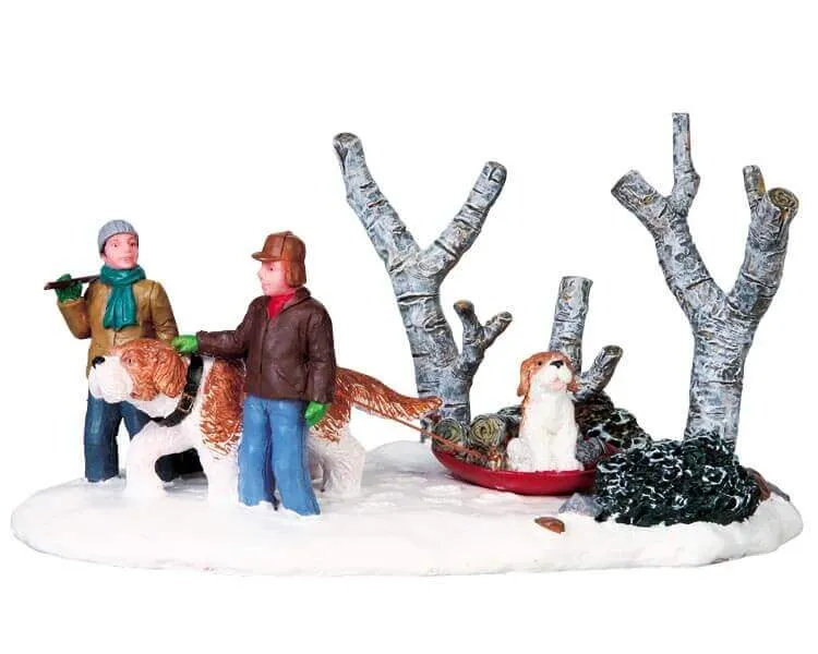 lemax-mush-figurine-tra-neau-chiens-village-de-no-l image 1