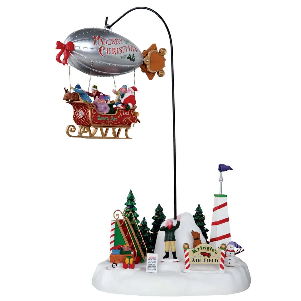 lemax-kringle-s-air-field-set-de-3-dirigeable-anim image 1
