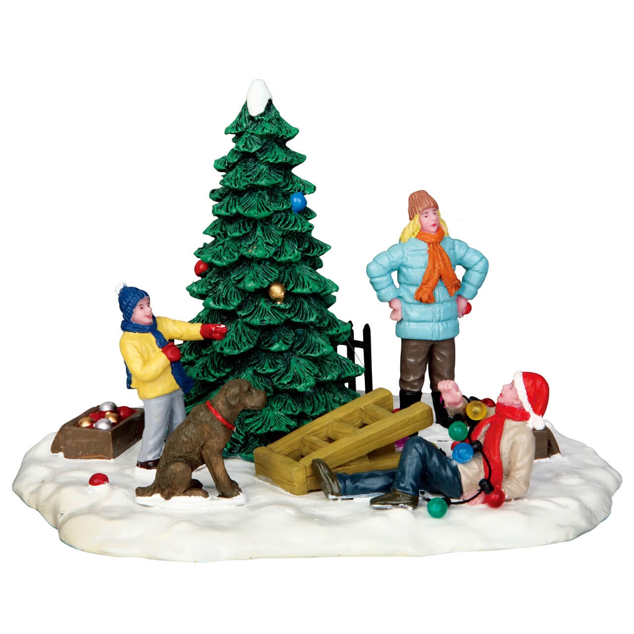 lemax-tree-trimming-trouble-sc-ne-sapin-de-no-l-miniature image 1
