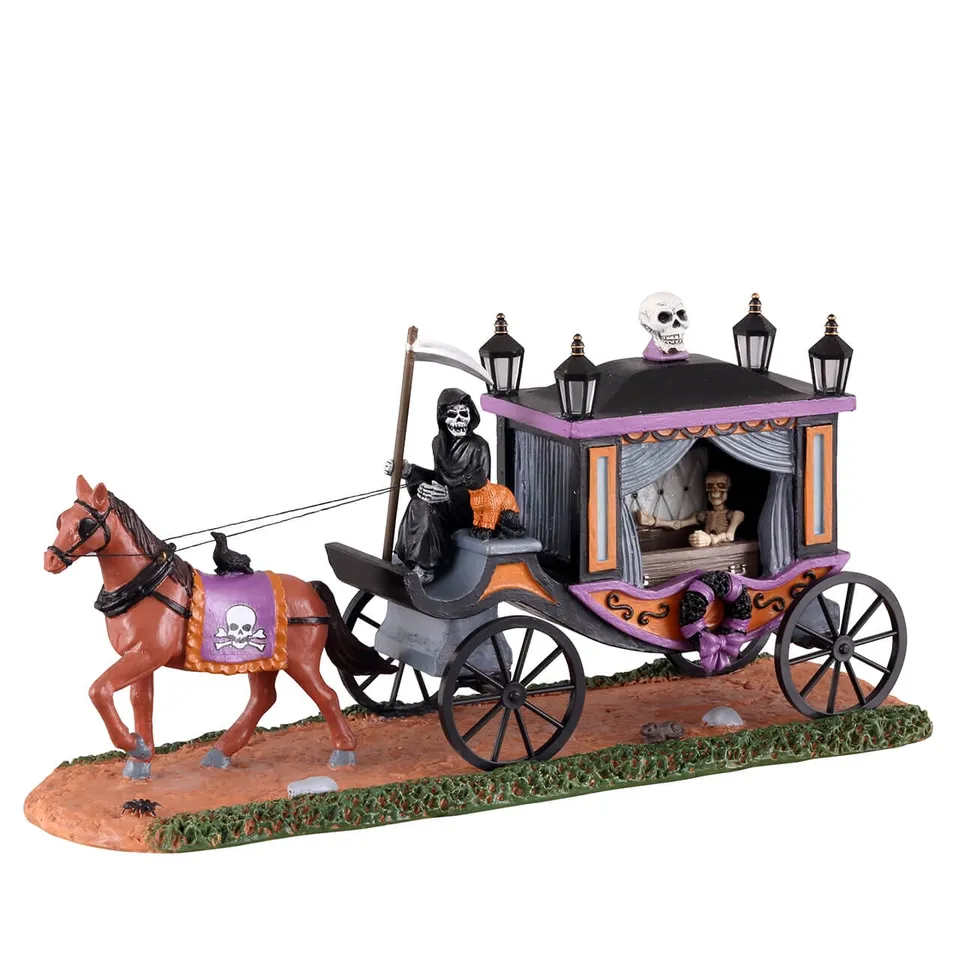 lemax-spooky-victorian-hearse-corbillard-spooky-town image 1