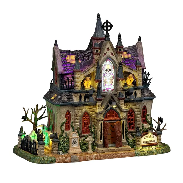 lemax-cathedral-of-eternal-doom-b-timent-lumineux-spooky-town image 1