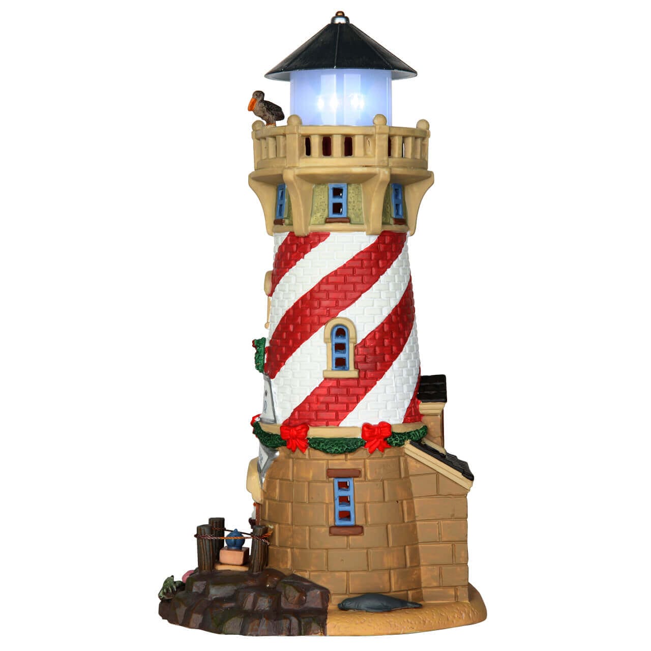 lemax-snug-harbor-lighthouse-phare-lumineux-miniature image 3