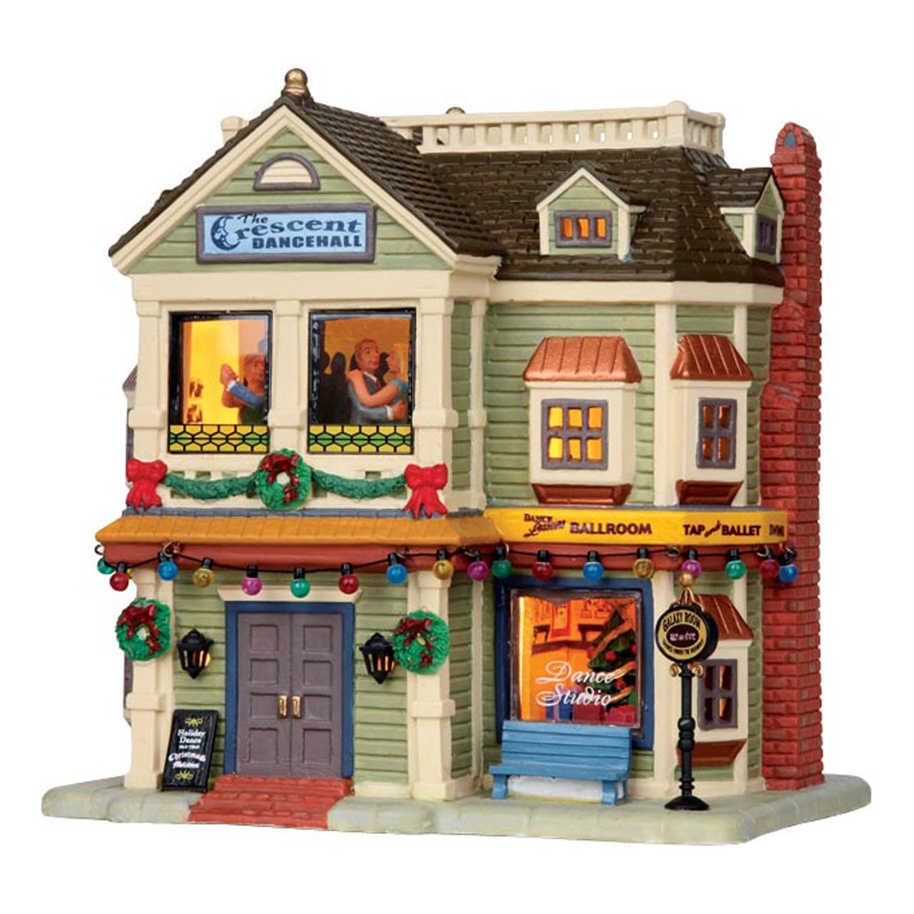 lemax-crescent-dance-hall-salle-de-danse-miniature-lumineuse image 2