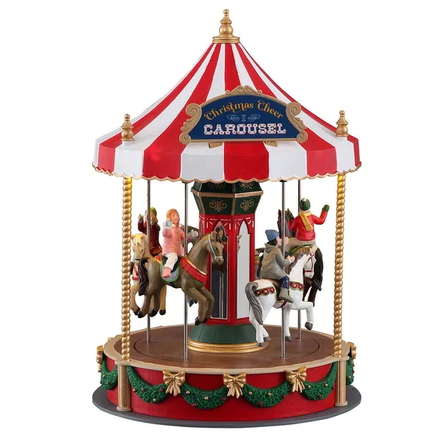 lemax-christmas-cheer-carousel-caddington-man-ge-de-no-l-lumineux image 1