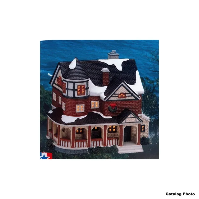 lemax-manchester-house-maison-de-village-miniature-lumineuse image 1