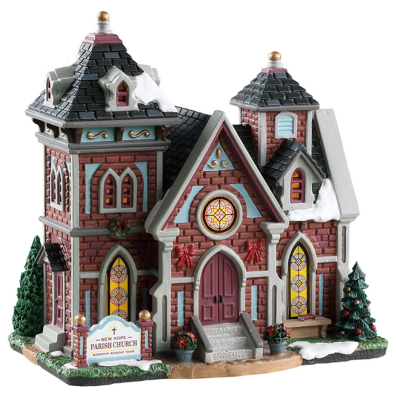 lemax-new-hope-parish-church-glise-miniature-lumineuse image 1