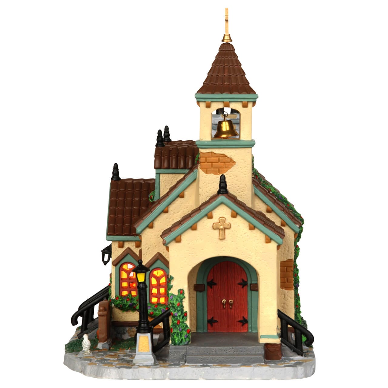 lemax-stone-ridge-abbey-glise-abbaye-miniature-lumineuse-village-no-l image 3