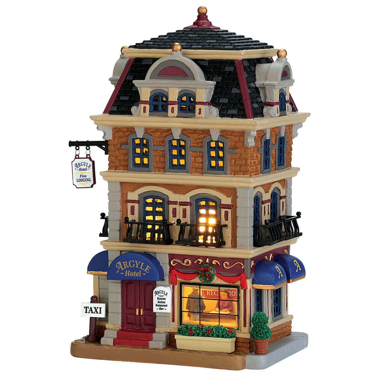 lemax-argyle-hotel-h-tel-miniature-lumineux-village-de-no-l image 4
