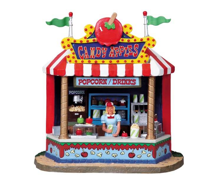 lemax-candy-apple-stand-stand-miniature-pommes-d-amour image 1