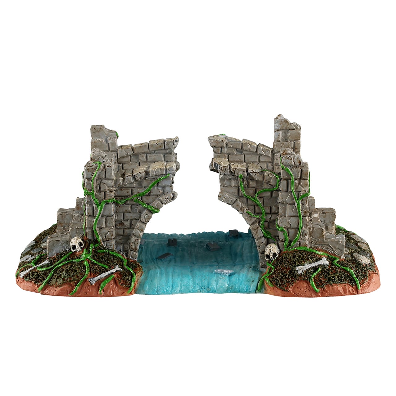 lemax-broken-bridge-pont-miniature-ruines-spooky-town image 4
