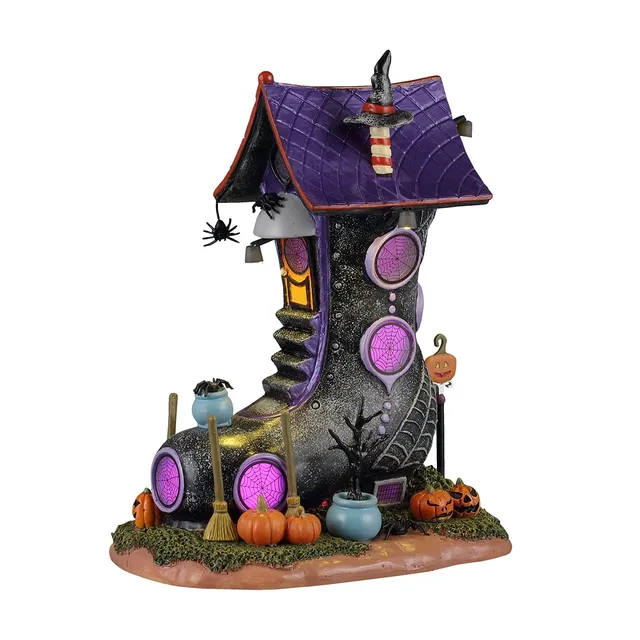 lemax-spiderweb-manor-manoir-hant-lumineux-spooky-town image 1