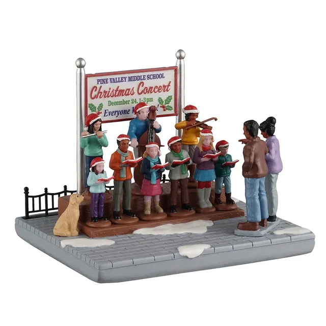 lemax-school-christmas-concert-village-miniature-de-no-l-anim image 1