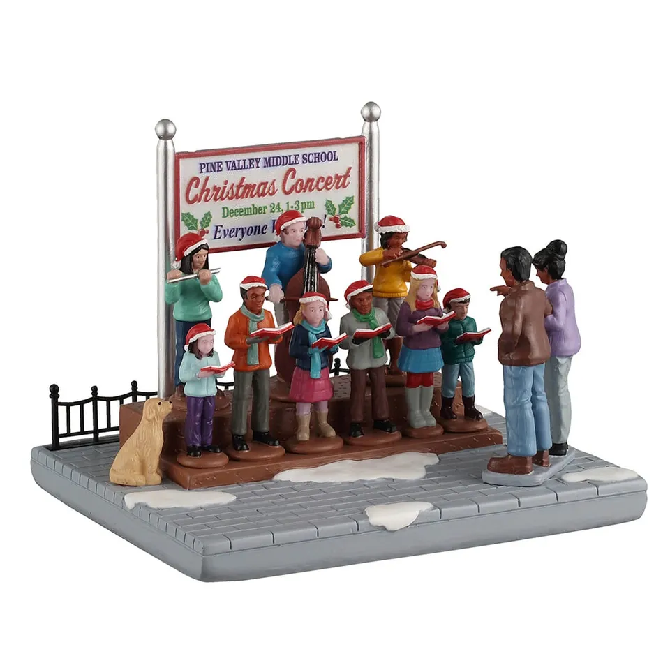 lemax-school-christmas-concert-village-miniature-de-no-l-anim image 1