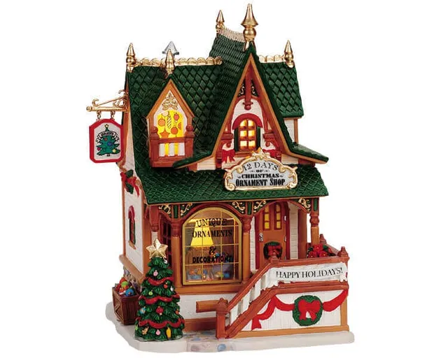 lemax-12-days-of-christmas-ornament-shop-boutique-miniature-lumineuse image 1