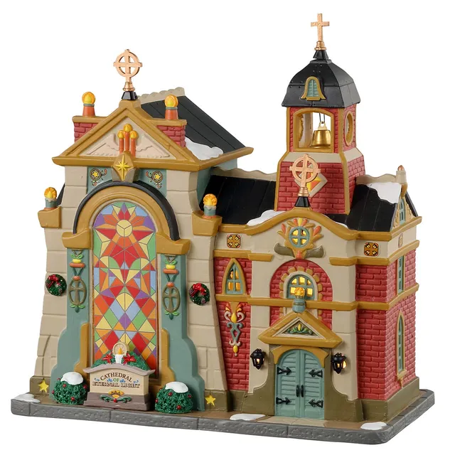 lemax-cathedral-of-eternal-light-glise-cath-drale-lumineuse-caddington image 1