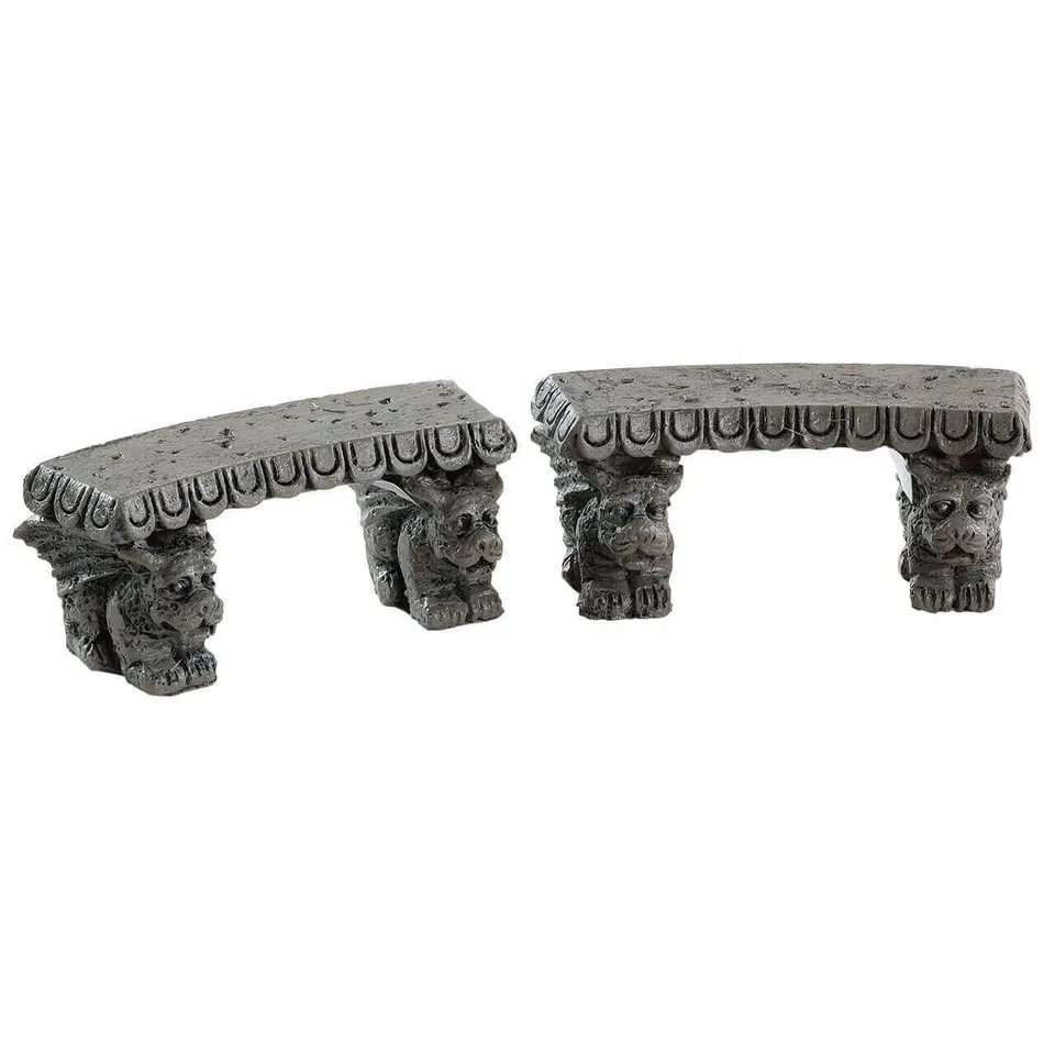 lemax-gargoyle-stone-benches-bancs-en-pierre-gargouilles-spooky-town image 1