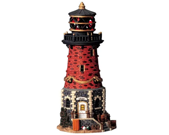 lemax-old-jetty-lighthouse-phare-miniature-lumineux-village-de-no-l image 1